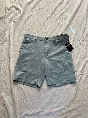 NWT Light blue Callaway golf flat front shorts Men’s 34 waist